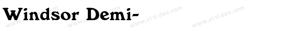 Windsor Demi字体转换
